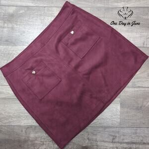 Loft Suede Like Mini Skirt Size 16